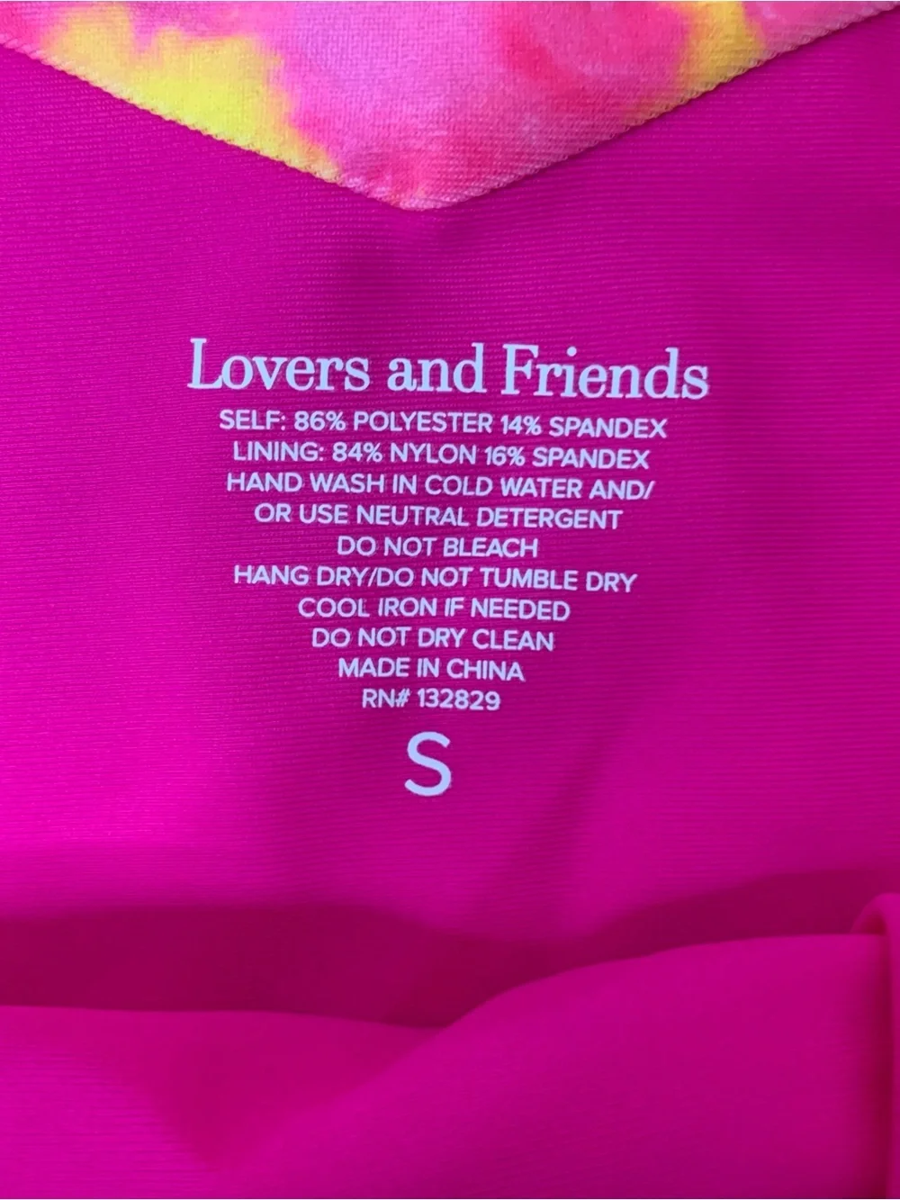 Lovers and Friends Kolbie Top/ Bottom Bikini Swimsuit  in Sunset Tie Dye S - Picture 5 of 8
